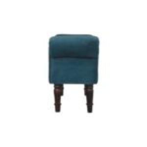 Teal Velvet Hallway Bench | Solid Mango Wood Frame | Upholstered Accent Seating