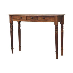 Three Drawer Console Table | Classic Turned Leg Storage