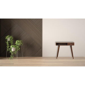 Tile Writing Desk | Solid Mango Wood | Chestnut Finish | Compact Home Office Table
