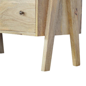 Trestle Mango Wood Chest of Drawers | 3 Drawers | Oak Finish