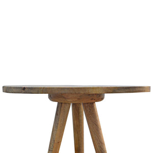 Triangular Tripod Accent Stool | Three-Leg Design | Compact Side Seating