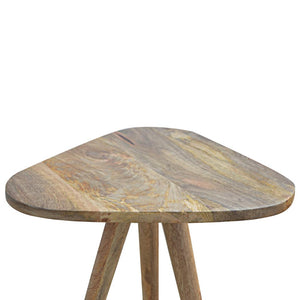 Triangular Tripod Accent Stool | Three-Leg Design | Compact Side Seating