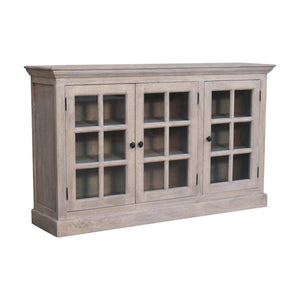 Triple Glazed Cabinet | Stone Wash Finish | Display Storage
