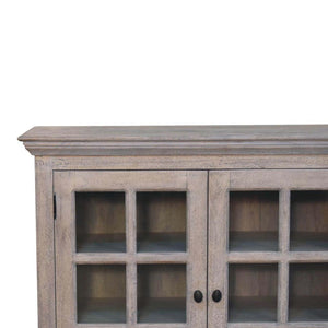 Triple Glazed Cabinet | Stone Wash Finish | Display Storage