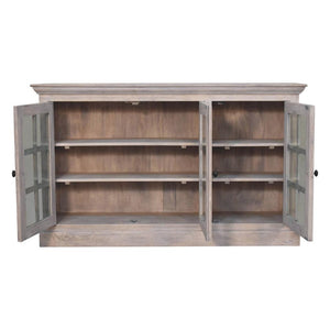Triple Glazed Cabinet | Stone Wash Finish | Display Storage
