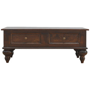 Turned Coffee Table | 4 Drawer Storage | Classic Living Room Design