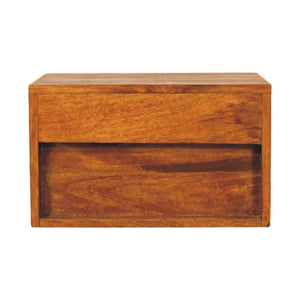 Turned Pillar Wall Nightstand | Sculptural Detail | Space-Saving Bedroom Furniture