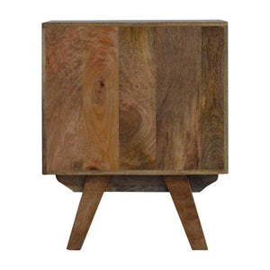 Two-Tone Grey Bedside Table | 2 Drawers | Solid Mango Wood