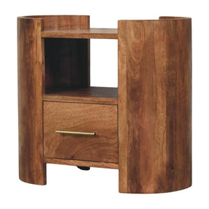 Valencia Sculpted Bedside | Solid Wood Nightstand with Curved Detail