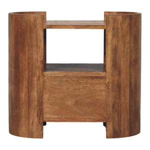 Valencia Sculpted Bedside | Solid Wood Nightstand with Curved Detail