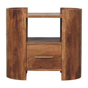 Valencia Sculpted Bedside | Solid Wood Nightstand with Curved Detail
