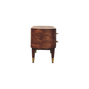 Valenza 2 Drawer Media Unit | Timber TV Cabinet | Living Room Storage