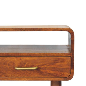 Valenza Curved Console Table | Solid Wood Hallway Table
