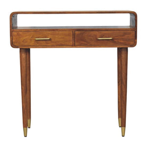 Valenza Curved Console Table | Solid Wood Hallway Table