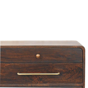 Valenza Six Drawer Chest | Solid Mango Wood | Velvet Mocha Finish | 6 Drawer Storage Dresser