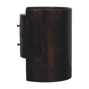 Velvet Mocha Round Side Table | Modern Accent Table