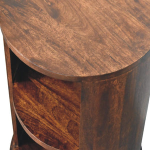 Ventura Side Table | Solid Mango Wood | Sculptural Base | Modern Living Room Accent