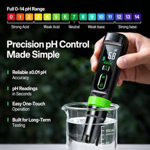 VIVOSUN AeroLab P30 Digital pH Meter | ±0.01 pH Accuracy, ATC & Replaceable Probe