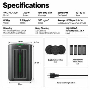 VIVOSUN AeroLight 320W LED Grow Light | Tunable Full Spectrum, Integrated Circulation Fan, GrowHub Compatible & 4x2 ft Coverage