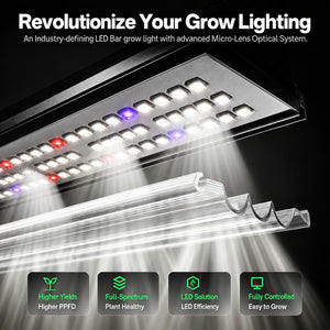 VIVOSUN AeroLight 350W LED Grow Light | Tunable Full Spectrum, Integrated Airflow & 3x3 ft Coverage