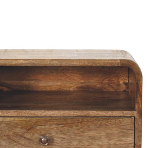 Wall-Mount Open Slot Bedside | Floating Solid Wood Nightstand