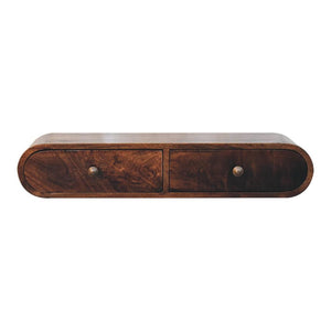 Wall-Mounted Console | Solid Mango Wood | California Walnut Finish