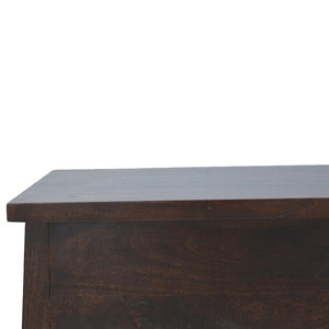 Walnut Hallway Storage Bench | Solid Mango Wood | Walnut Finish | Entryway Seating & Storage
