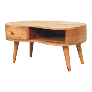 Wave Coffee Table | Oak Finish | Sculptural Living Room Design