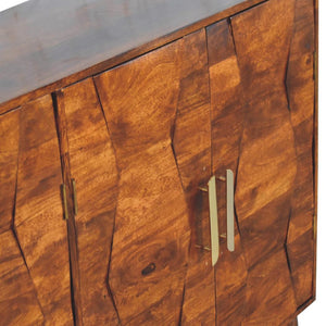 Wavecrest Cabinet | Solid Mango Wood | Chestnut Finish