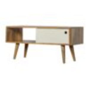 White Sliding Media Unit | Sliding Storage | Contemporary TV Unit