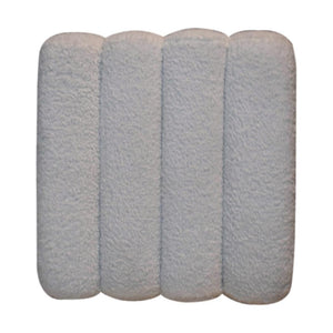 White Wavy Bouclé Footstool | Sculptural Upholstery | Soft Accent Stool