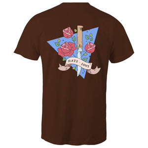 Men's Hate And Love Print T-shirt