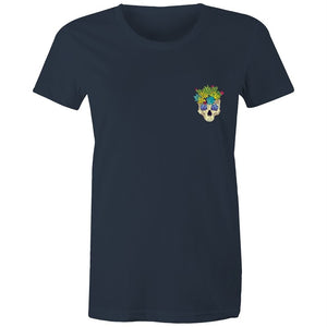 Women's Cactus Skull Pocket T-shirt