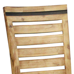 Leatherette Solid Acacia Wood Dining Chairs