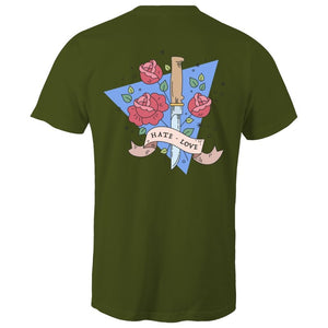 Men's Hate And Love Print T-shirt