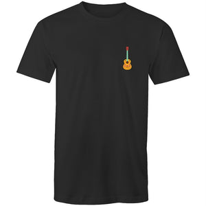 Men's Hippie Guitar Pocket T-shirt