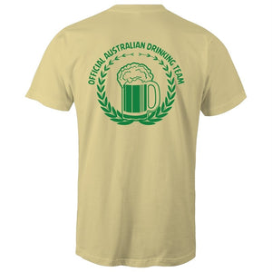 Men's Australian Drinking Team (Front + Back Print) T-shirt
