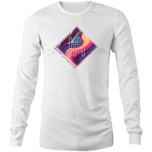 Men's Long Sleeve T-Shirt With Space Marble Print