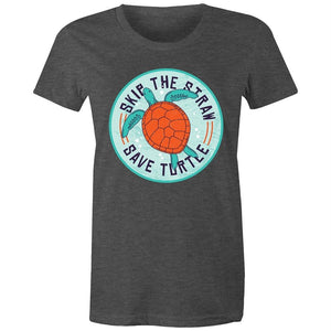 Women's Skip The Straw Save Turtles T-shirt