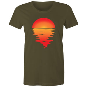 Women's Red Sunset T-shirt