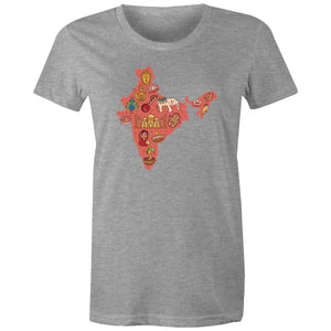 Women's Map Of India T-shirt