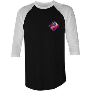 Men's Space Marble Hippie House Pocket 3/4 Sleeve T-Shirt