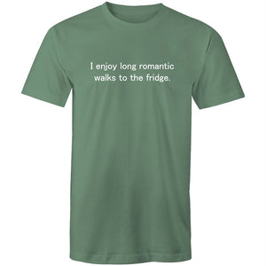 Men's Funny I Enjoy Long Romantic Walks To The Fridge T-shirt