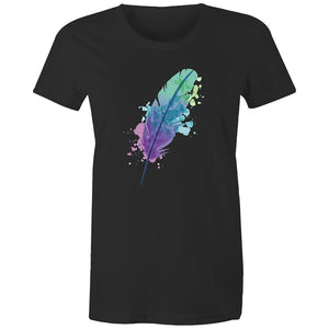 Women's Watercolour Feather T-shirt