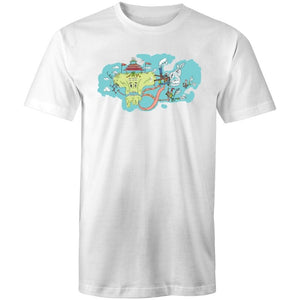 Men's Green God Illustration T-shirt