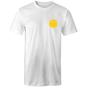 Men's Long Styled Smiley Face Pocket T-shirt