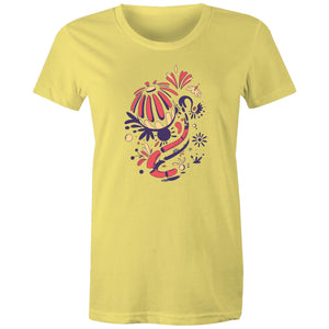 Women's Abstract Flower Art T-shirt
