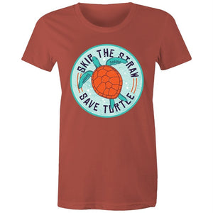 Women's Skip The Straw Save Turtles T-shirt