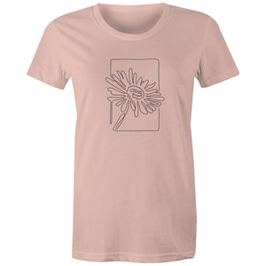 Women's Flower Line Art T-shirt