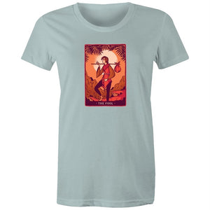 Women's Funny The Fool Tarot Card T-shirt